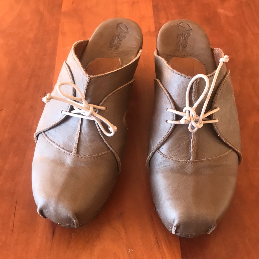 Sergio Tomani “Valeria” leather clogs size 38